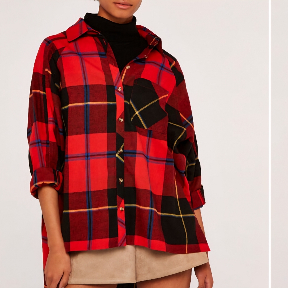 Apricot Plaid Shirt